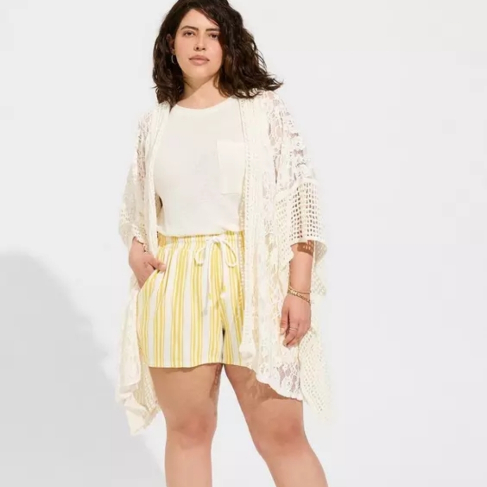 Torrid Mixed Lace And Pointelle Poncho Size 3X 4X